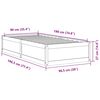 vidaXL Cadre de lit sans matelas blanc 90x190 cm bois de pin massif