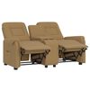 vidaXL Fauteuil de massage inclinable porte-gobelet 2 places taupe