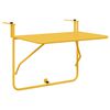 vidaXL Table Suspendue de Balcon Moutarde 60 x 39 x 65 cm Acier