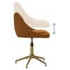vidaXL Chaises pivotantes &agrave; manger lot de 2 marron velours