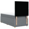 vidaXL Sommier &agrave; lattes de lit avec matelas Gris clair 100x200cm Tissu