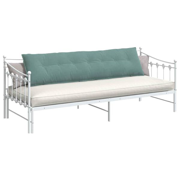vidaXL Coussin de Dos Vert Mer 200 x 50 cm Tissu en velours c&ocirc;tel&eacute;