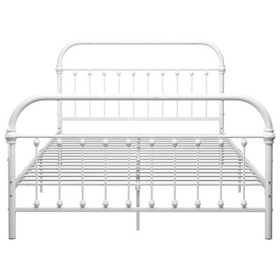 vidaXL Cadre de lit sans matelas blanc métal 120x200 cm