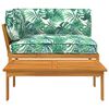 vidaXL Ensemble de Canap&eacute;s 2 pcs Motif feuille Bois d'Acacia Massif