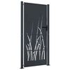 vidaXL Portail de jardin Anthracite 100x200 cm Acier Design Herbe