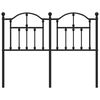 vidaXL T&ecirc;te de lit m&eacute;tal noir 120 cm
