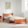 vidaXL Cadre de lit sans matelas cire marron 90x200 cm bois pin massif