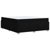 vidaXL Cadre de lit avec matelas Noir 180 x 200 cm tissu