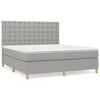 vidaXL Sommier &agrave; lattes de lit avec matelas Gris clair 160x200cm Tissu