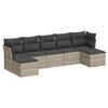 vidaXL Salon de jardin avec coussins 7 pcs gris clair r&eacute;sine tress&eacute;e