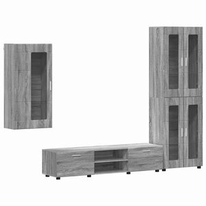 vidaXL Ensemble meuble TV FLORIN 3 pc Gris Sonoma Bois d'ing&eacute;nierie