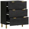 vidaXL Buffet noir 60x33x75 cm bois d'ing&eacute;nierie