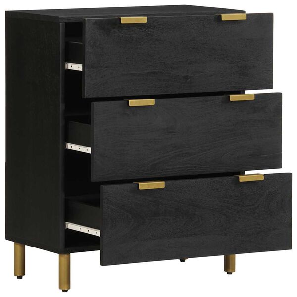 vidaXL Buffet noir 60x33x75 cm bois d'ing&eacute;nierie