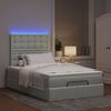 vidaXL Cadre de lit ottoman et matelas gris clair 120x200 cm velours