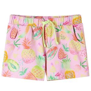 vidaXL Short pour enfants &agrave; cordon de serrage rose p&acirc;le 104