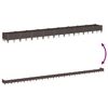 vidaXL Jardini&egrave;re avec piquets marron 362,5x42,5x28,5 cm PP