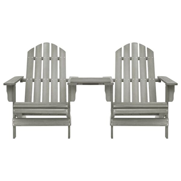vidaXL Chaises de jardin Adirondack avec table bois de sapin gris