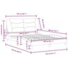 VidaXL Cadre de lit sans matelas Hvar cappuccino 140x200 cm similicuir