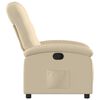 vidaXL Fauteuil inclinable Cr&egrave;me Tissu