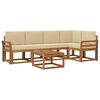 vidaXL Ensemble de canap&eacute;s d'ext&eacute;rieur 6 pc Naturel et Beige