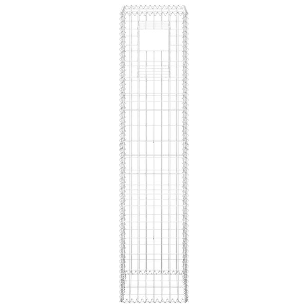vidaXL Poteau &agrave; panier de gabion 40x40x180 cm Fer