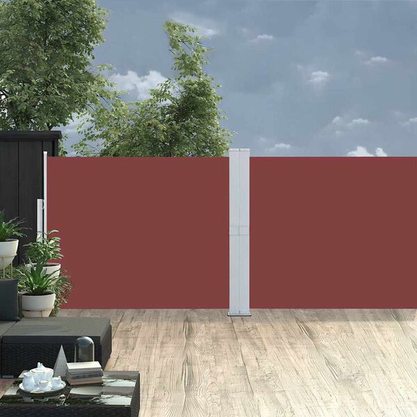 vidaXL Auvent lat&eacute;ral r&eacute;tractable de patio 170x1200 cm Marron