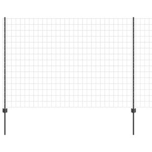 vidaXL Cl&ocirc;ture Euro avec poteau 10 x 1,6 m Acier recouvert de PVC Gris