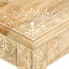 vidaXL Table basse peinte &agrave; main 110x50x45 cm Bois de manguier massif