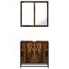 vidaXL Ensemble de meubles de salle de bain 2 pcs Ch&ecirc;ne fum&eacute;