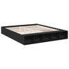 vidaXL Cadre de lit sans matelas noir 200x200 cm