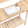 vidaXL Table de rempotage et &eacute;vier 147,5x44x139,5 cm bois massif sapin