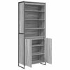 vidaXL Armoires Hautes 2 pcs Gris Sonoma 79 x 36 x 200 cm