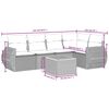 vidaXL Salon de jardin 6 pcs avec coussins gris r&eacute;sine tress&eacute;e