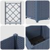 vidaXL Cache-pot de jardin Gris 40 x 40 x 143 cm Plastique