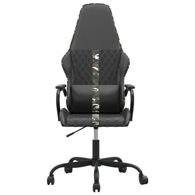 vidaXL Chaise de jeu de massage camouflage et noir similicuir