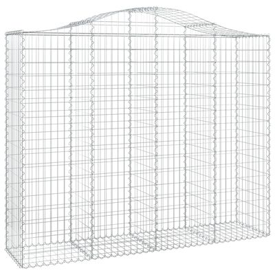 vidaXL Panier de gabions arqué 200x50x160/180 cm Fer galvanisé