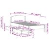 vidaXL Cadre de lit sans matelas blanc 75x190 cm bois de pin massif