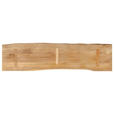 vidaXL Dessus de table 160x40x3,8 cm bord vivant bois massif manguier