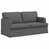 vidaXL Canap&eacute; 140cm 2 pcs Gris fonc&eacute; M&eacute;tал