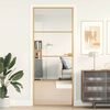 vidaXL Porte int&eacute;rieure mince dor&eacute; 83x201,5 cm verre tremp&eacute; aluminium