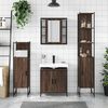 vidaXL Ensemble d'armoires de salle de bain 4 pcs ch&ecirc;ne marron