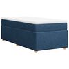 vidaXL Sommier &agrave; lattes de lit avec matelas Bleu 100x200 cm Tissu