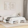 vidaXL Cadre de lit sans matelas blanc 120x190 cm bois d'ing&eacute;nierie