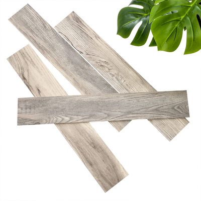 WallArt Planches d'aspect bois Chêne grange Blanc délavé