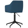 vidaXL Chaises pivotantes &agrave; manger lot de 2 Bleu Velours