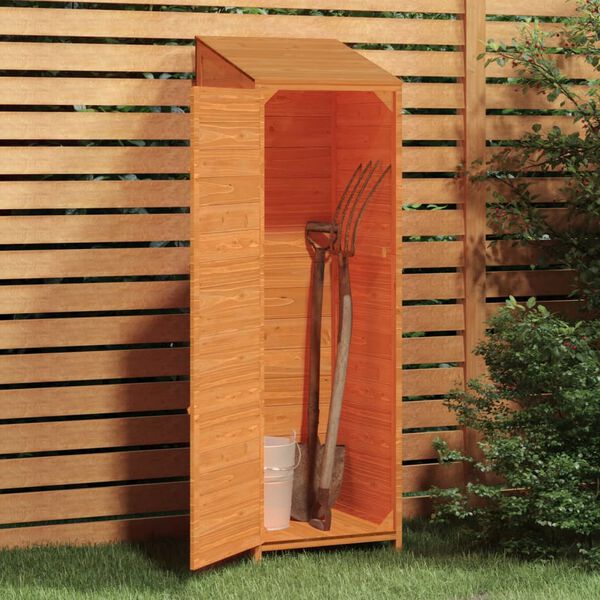 vidaXL Remise de jardin Marron 55x52x174,5 cm Bois de sapin solide