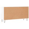 vidaXL Banc &agrave; chaussures blanc brillant 102x35x55 cm bois d'ing&eacute;nierie
