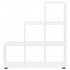 vidaXL Biblioth&egrave;que escalier Blanc brillant 107 cm Bois d'ing&eacute;nierie