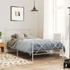 vidaXL T&ecirc;te de lit de remplacement m&eacute;tal blanc 100 cm