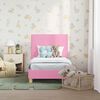 vidaXL Cadre de lit pour tout-petit avec t&ecirc;te de lit Rose 70 x 140 cm